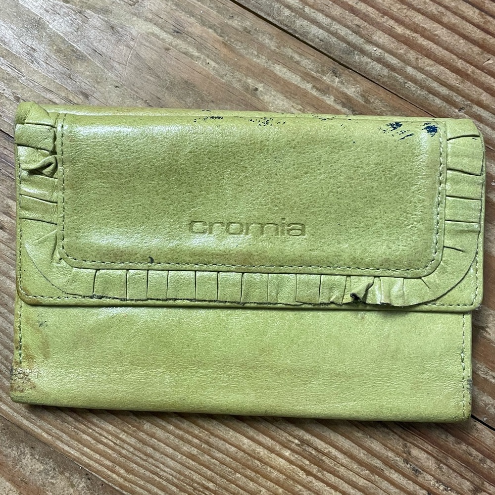 Cromia Wallet Italian Leather green